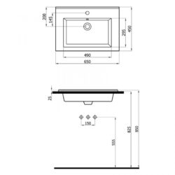 Silver Slim Sink 501080 - Image 2