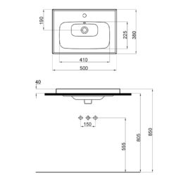 Newline 50 cm Basin - Image 2