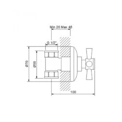 Plus Stop Valve Gold 271632G