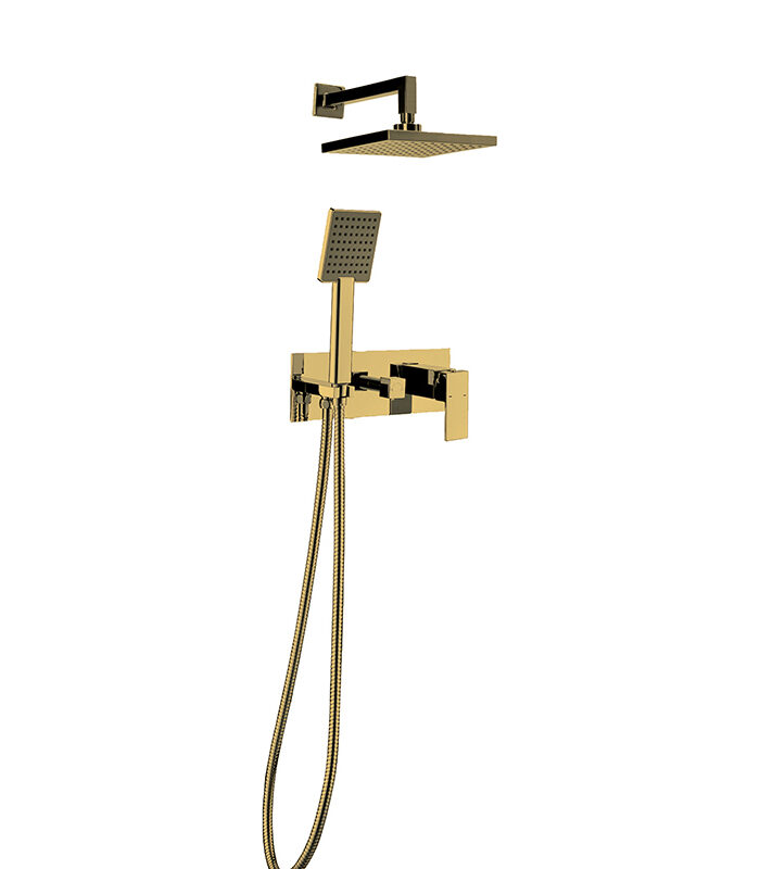 Aqua Concealed Bathroom Mixer Set Gold 851141G