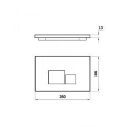 Smoke Concealed Cistern Button 8142